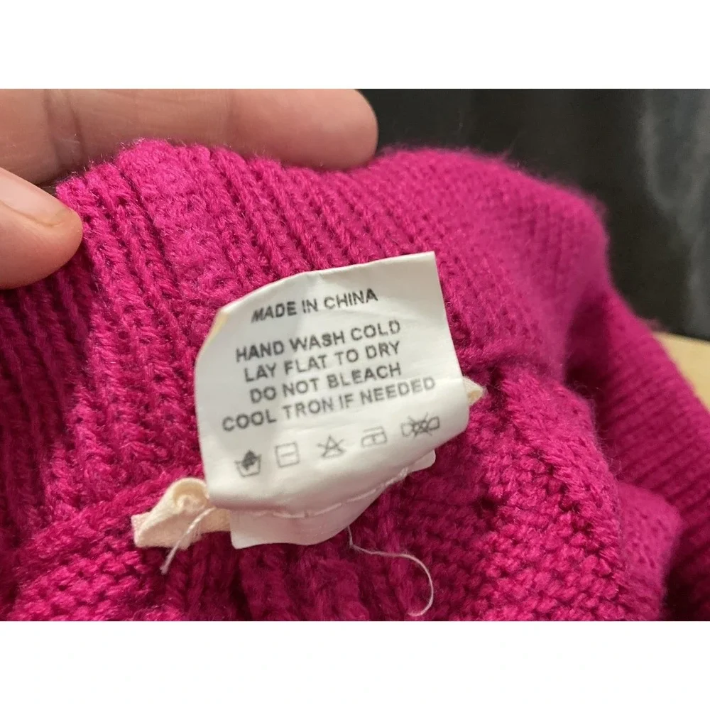 Love Sense Shorts Womens Small Pink Cable Knit Bermuda Elastic Waist Casual